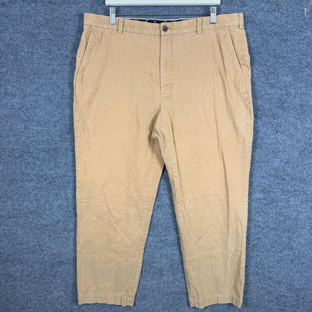 Brooks Brothers 346 Men's Clark Corduroy Pants Size 40x30(28) Tan Preppy Casual